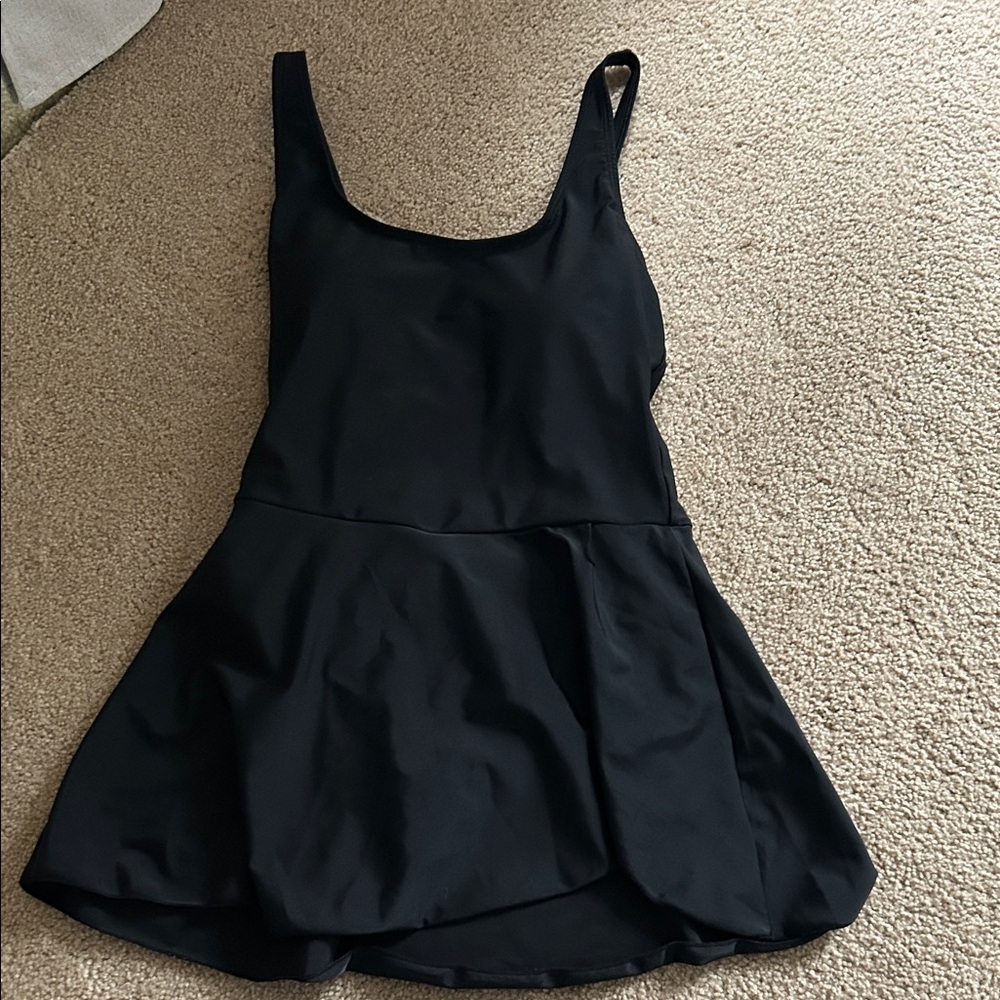 Black Sleeveless swim dress